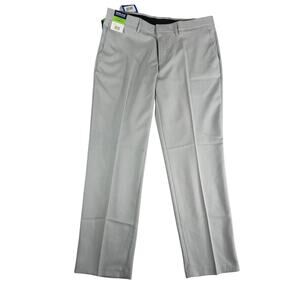 Kenneth Cole Slacks Mens 36x30 Gray Slim Fit Stretch Flex Waist Business NWT